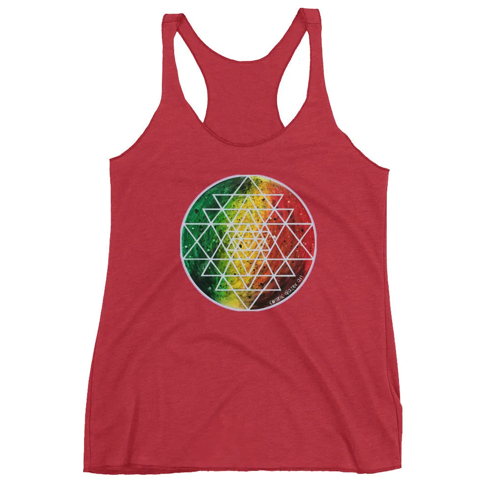 Rasta Sri Yantra Women's Racerback Tank