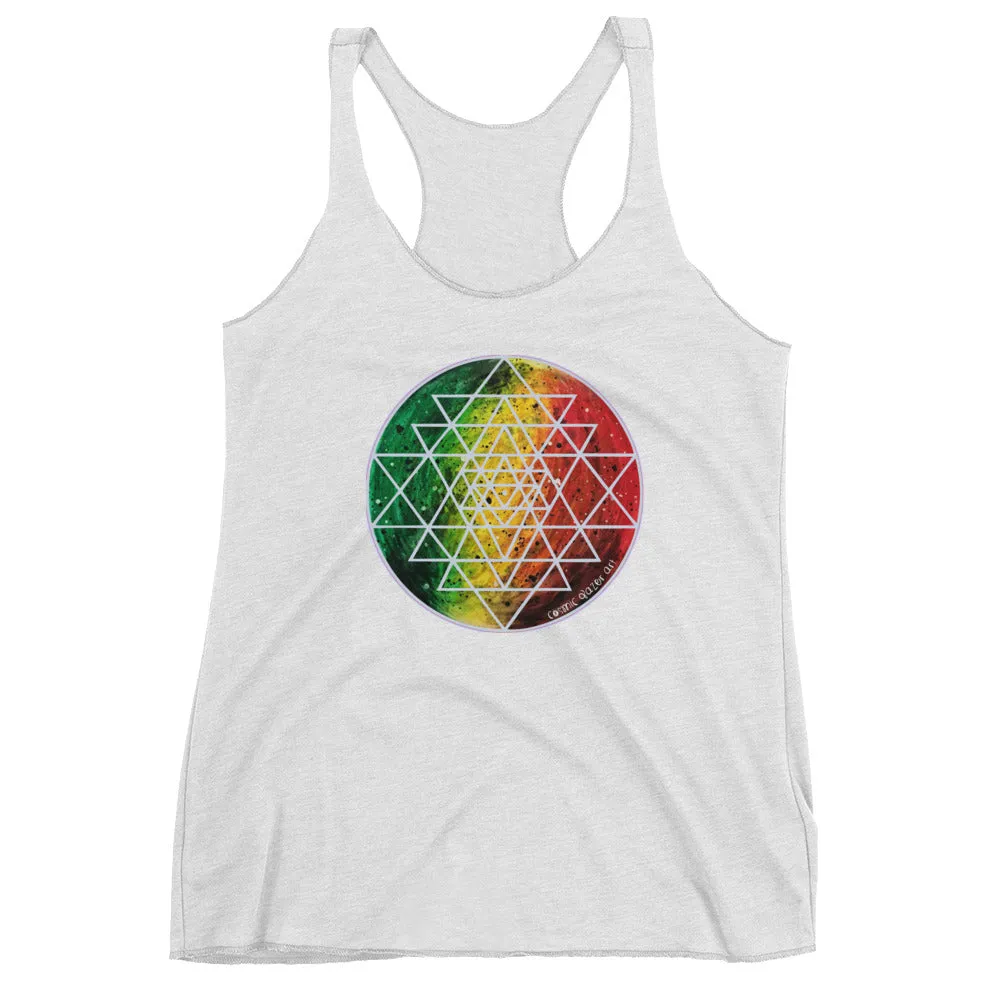 Rasta Sri Yantra Women's Racerback Tank
