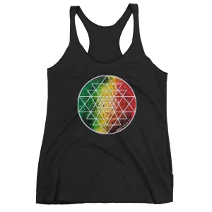 Rasta Sri Yantra Women's Racerback Tank