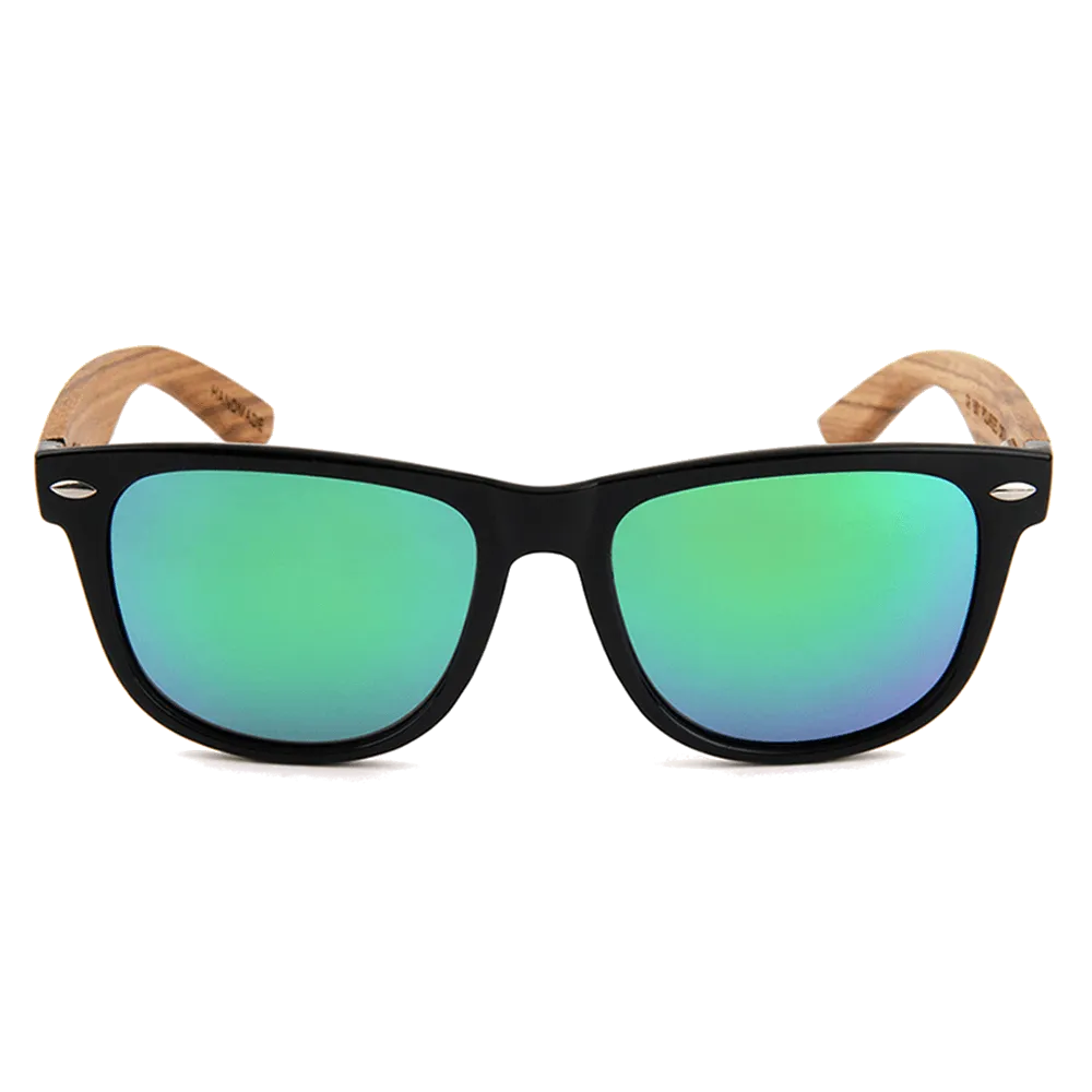 Real Zebra Wood Wanderer Sunglasses by WUDN
