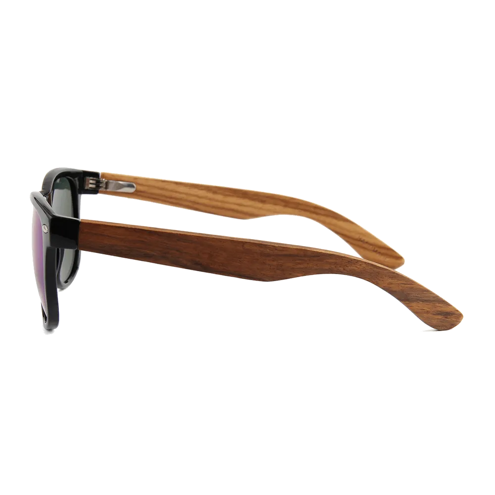 Real Zebra Wood Wanderer Sunglasses by WUDN