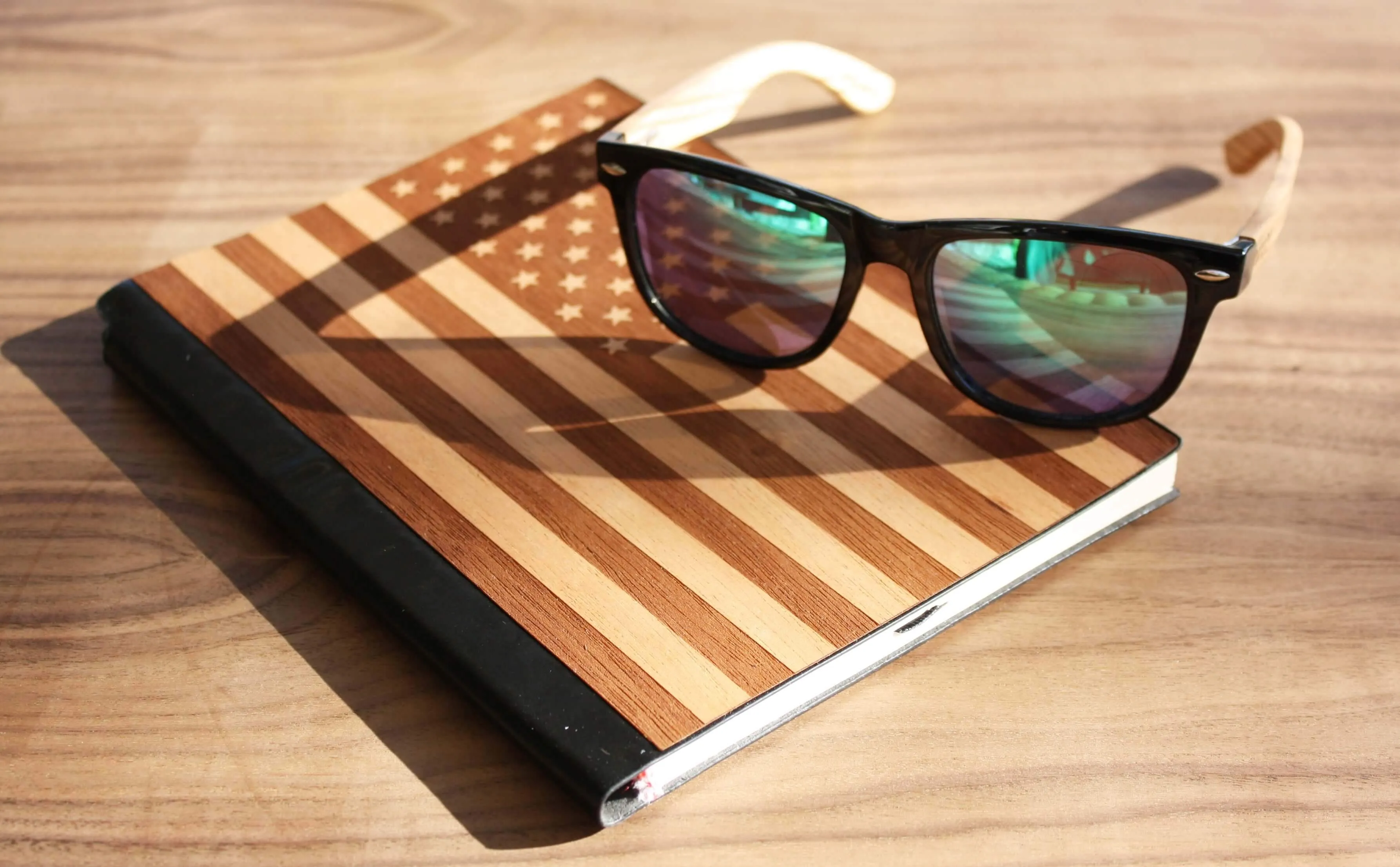 Real Zebra Wood Wanderer Sunglasses by WUDN