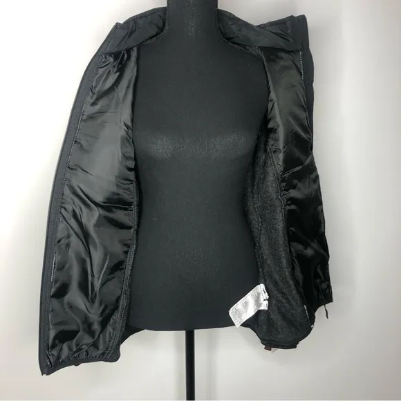 Reebok Black &amp; Black Heather Fleece Women’s Puffer Jacket Medium