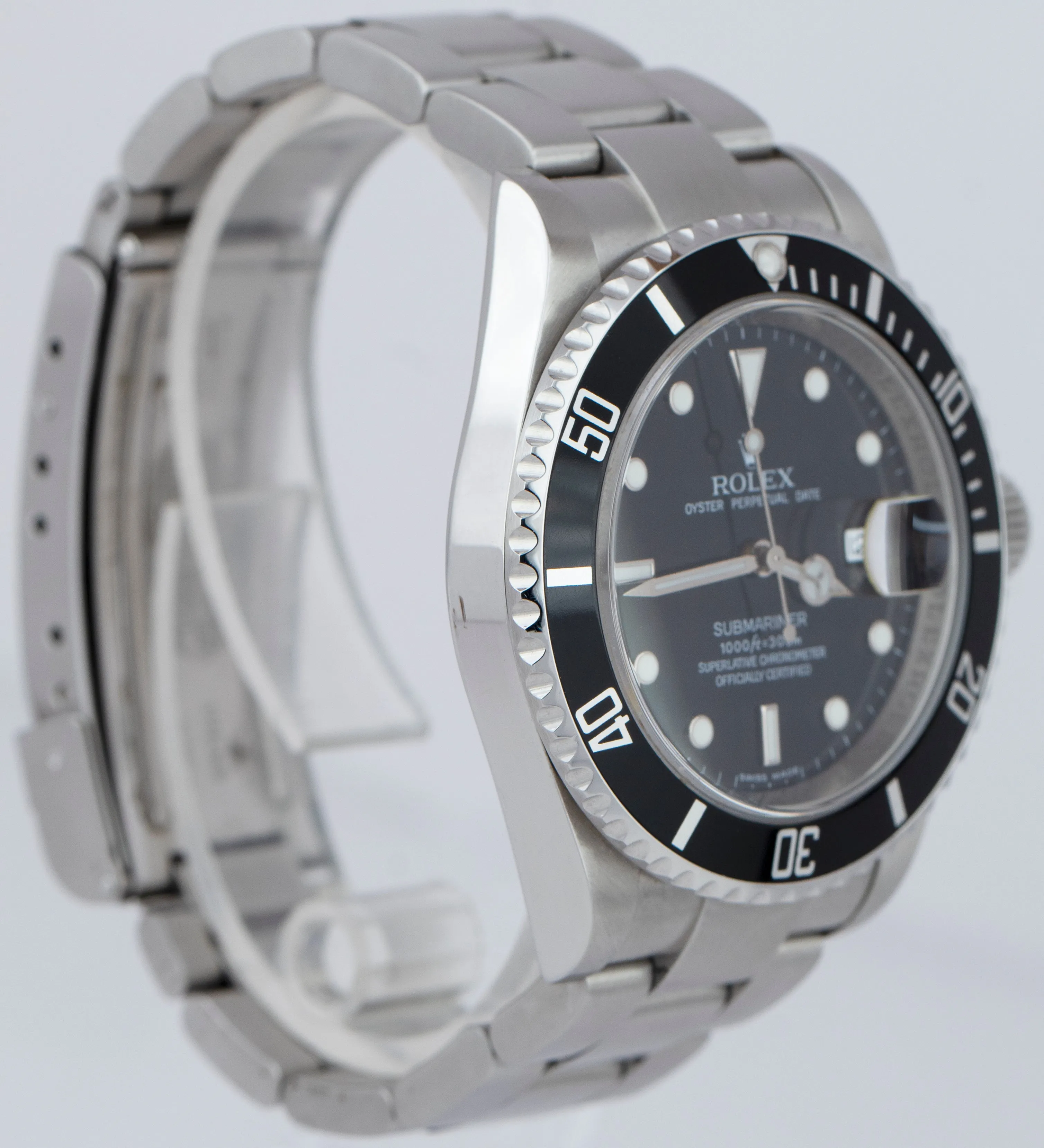 REHAUT 2010 Rolex Submariner Date Black Stainless Steel 16610 40mm Watch CARD