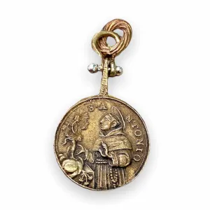 Religious Shipwreck Medallion (El Bueno Consejo) - Bronze - Saint Anthony