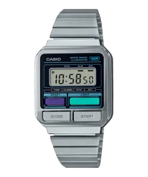 Reloj Vintage casual correa de Acero inoxidable A120WE-1A