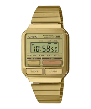 Reloj Vintage casual correa de Acero inoxidable A120WEG-9A