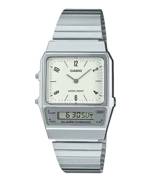 Reloj Vintage casual correa de Acero inoxidable AQ-800E-7A2