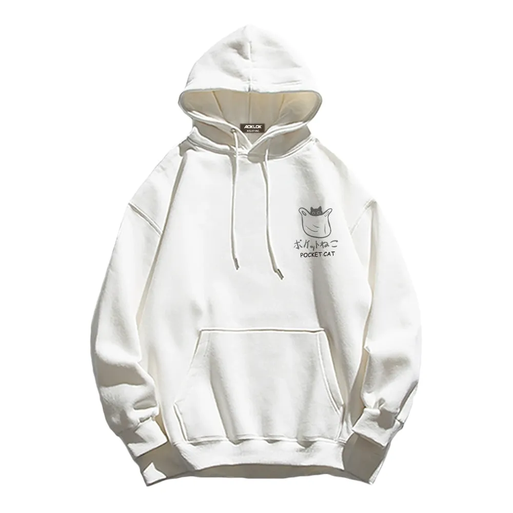 Retro Animation Cat Graphic Hoodie