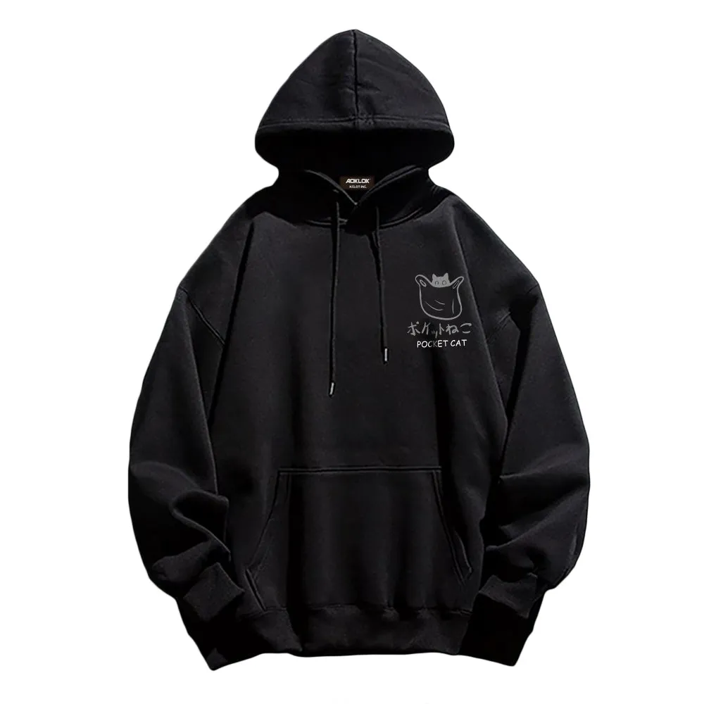 Retro Animation Cat Graphic Hoodie