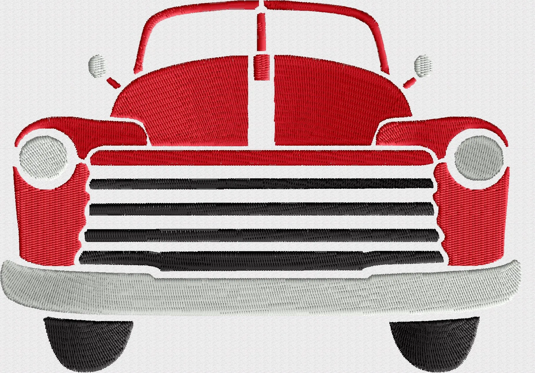 Retro Convertable Pickup truck - EMBROIDERY DESIGN file - Instant download - Hus Exp Jef Vp3 Pes Dst - 2 sizes Convertible farm 50s car