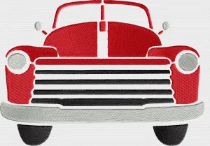 Retro Convertable Pickup truck - EMBROIDERY DESIGN file - Instant download - Hus Exp Jef Vp3 Pes Dst - 2 sizes Convertible farm 50s car