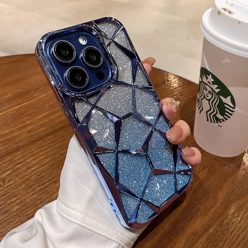 Rhombus Phone Case Glitter