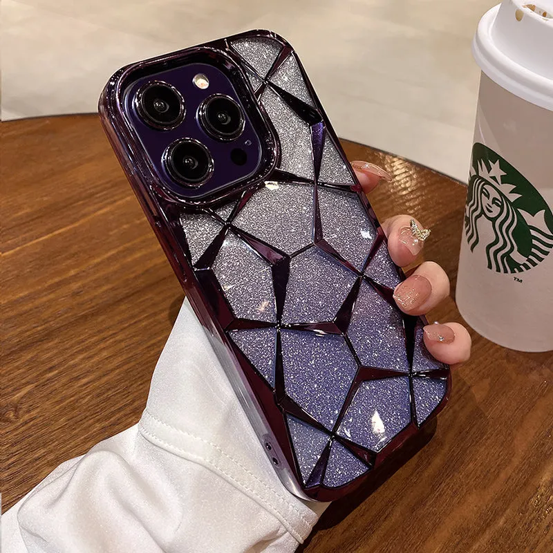 Rhombus Phone Case Glitter