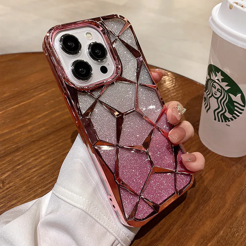 Rhombus Phone Case Glitter