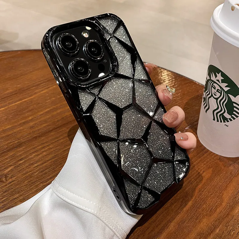 Rhombus Phone Case Glitter