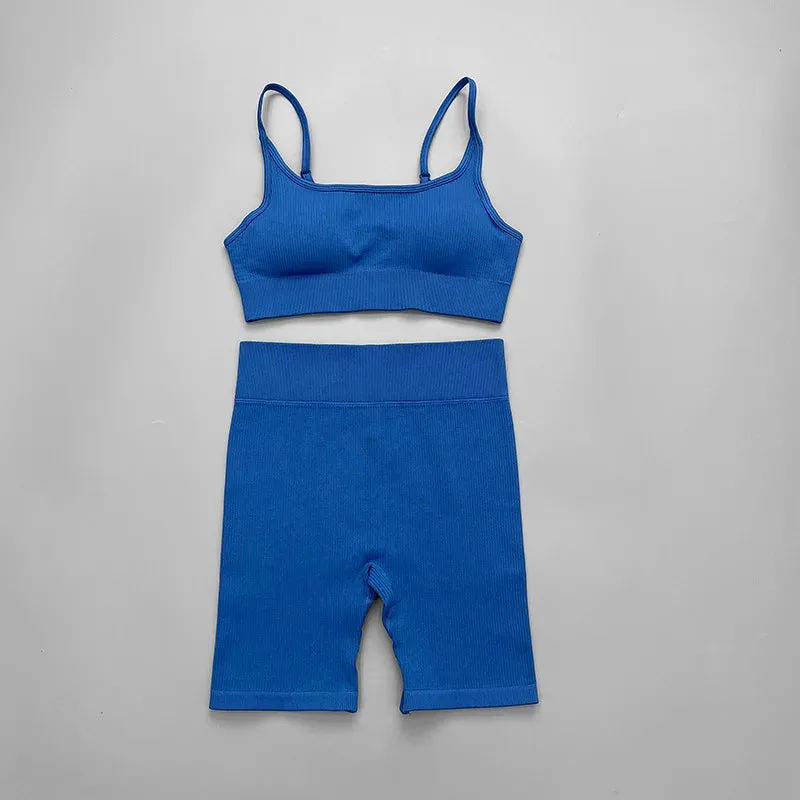 Ribbed Seamless Yoga Set for Women