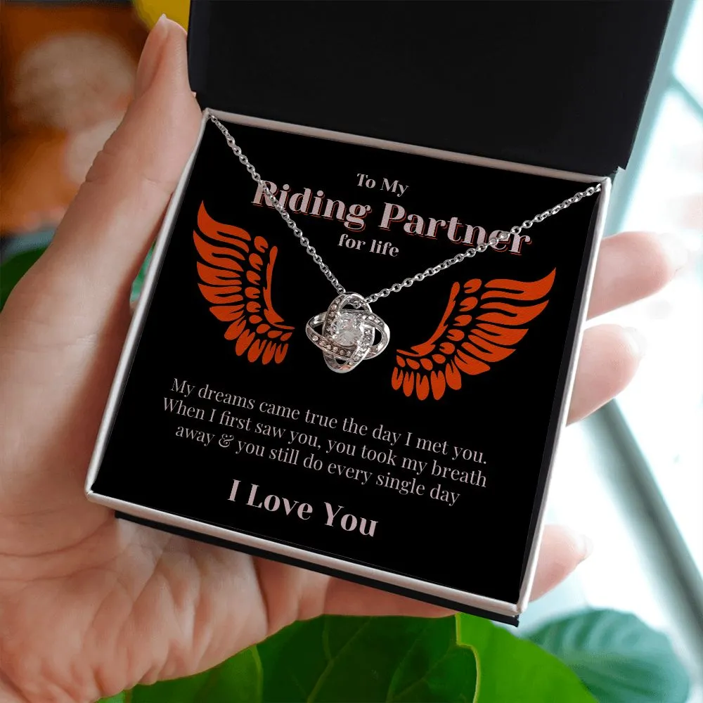 Riding Partner for Life Forever Love Necklace