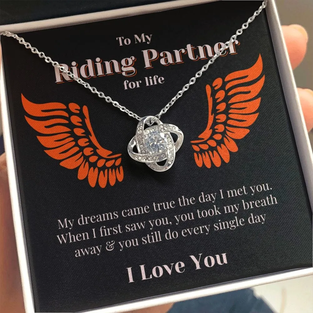 Riding Partner for Life Forever Love Necklace