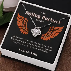 Riding Partner for Life Forever Love Necklace