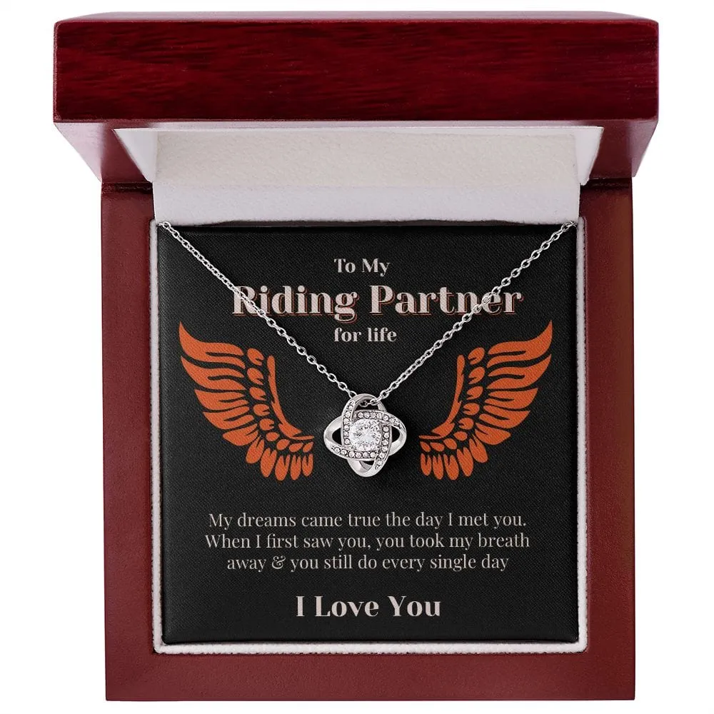 Riding Partner for Life Forever Love Necklace