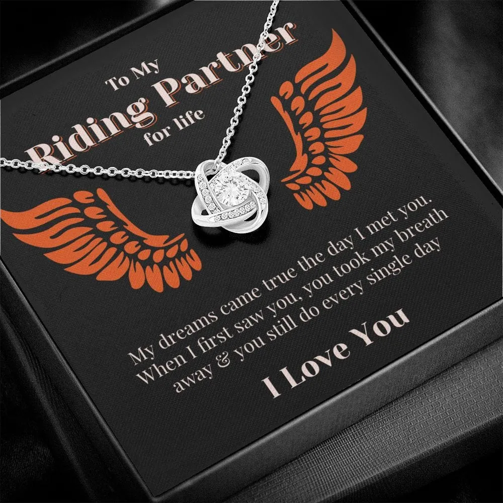 Riding Partner for Life Forever Love Necklace