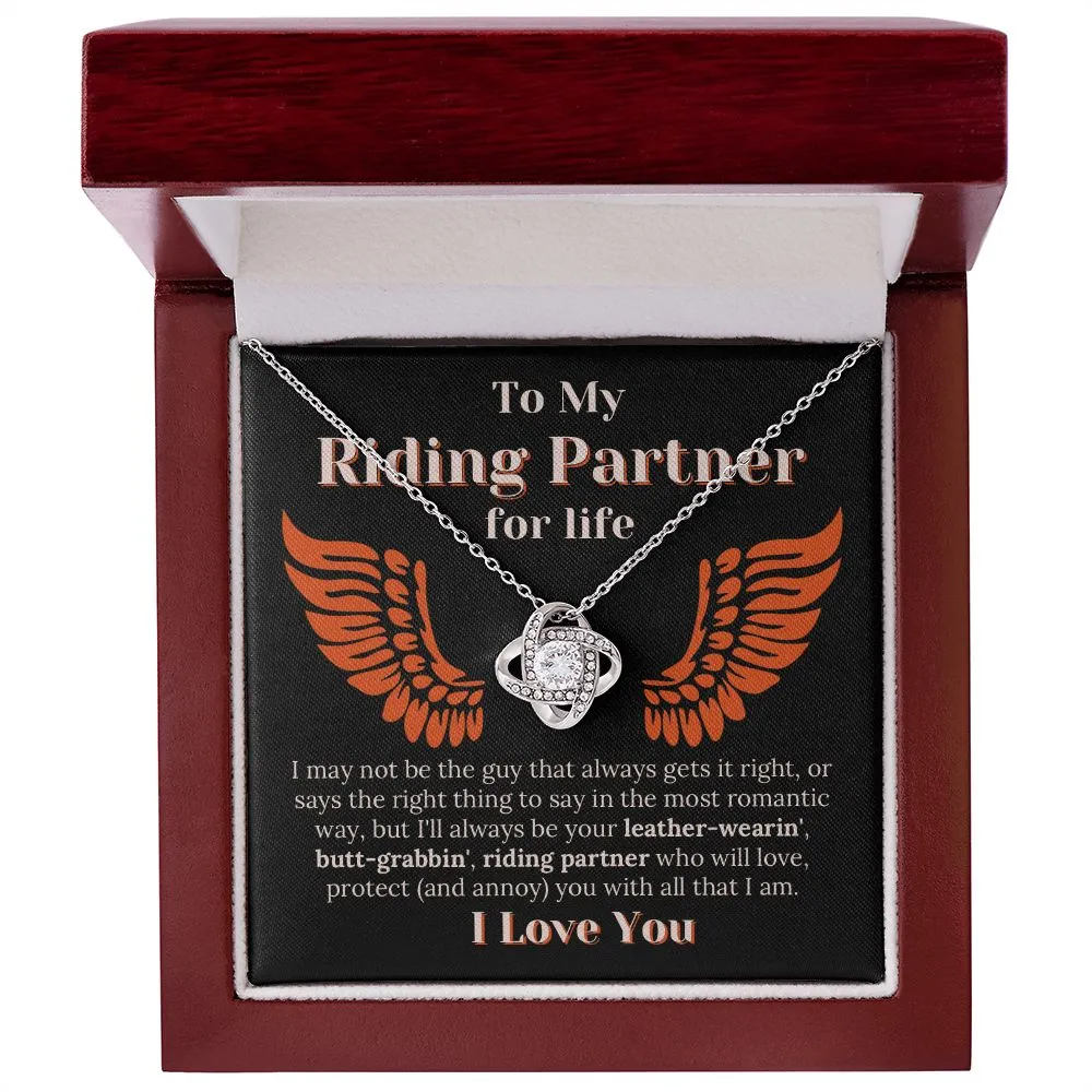 Riding Partner Love Protection Love Knot Necklace