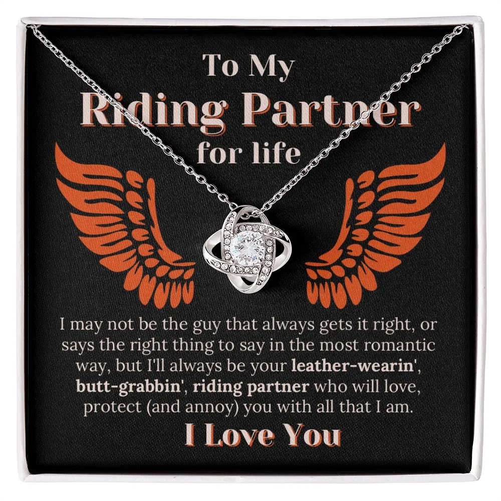 Riding Partner Love Protection Love Knot Necklace