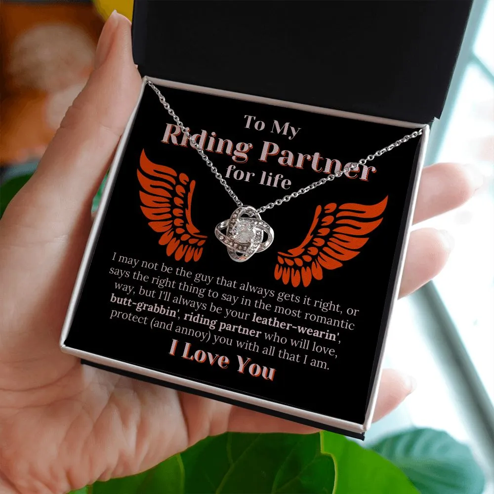 Riding Partner Love Protection Love Knot Necklace