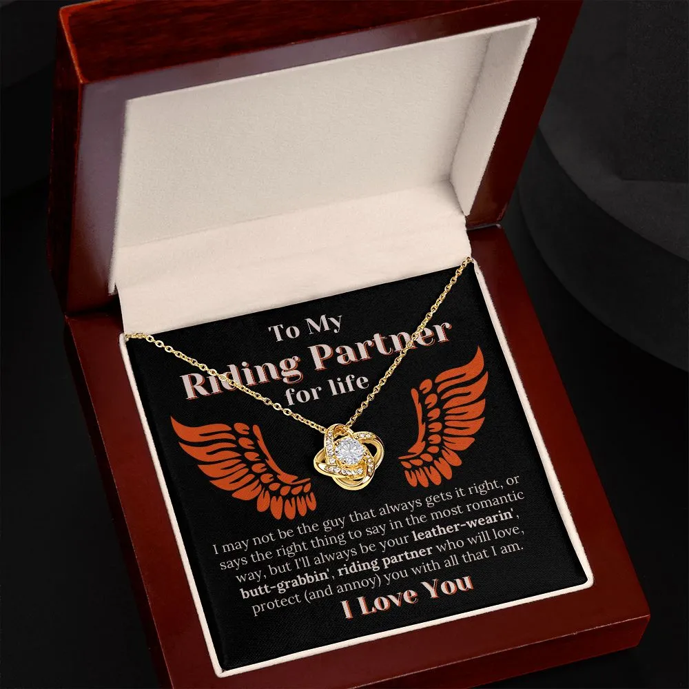 Riding Partner Love Protection Love Knot Necklace