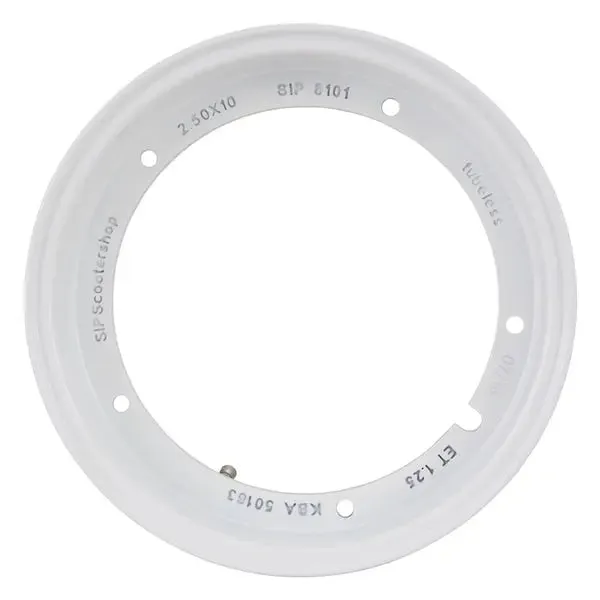 Rim Tubeless 2.0 SIP 2.50 Ø 10" | Vespa 50-125/PV/ET3/PK/ S/XL/XL2/125 GT-TS/ 150 GL/GS VS5T/ Sprint/V/T4/Rally/PX/PE/ Lusso/T5/Cosa/LML Star/ DLX/Deluxe 2T/4T