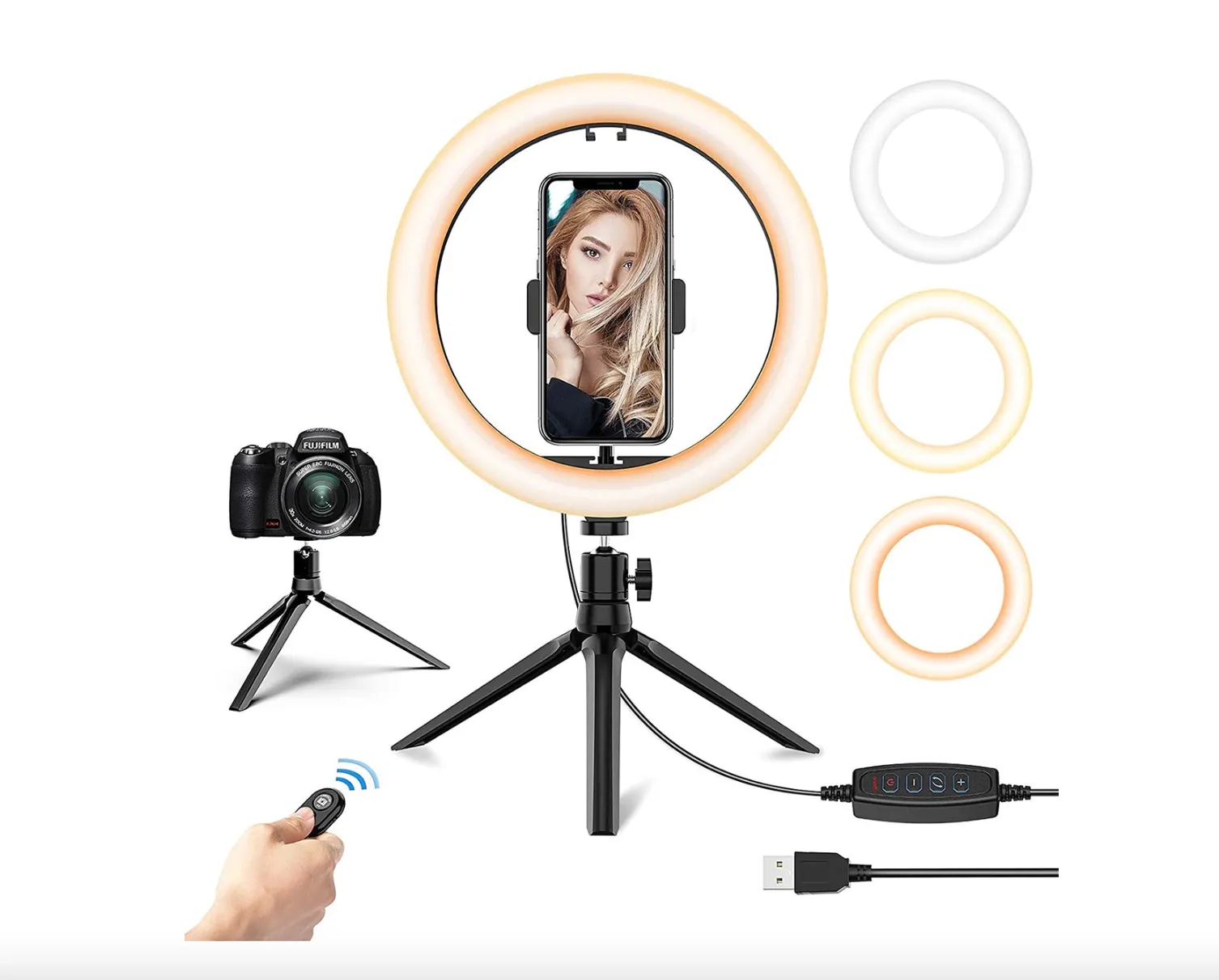 Ring Light with Tripod Stand & Phone Holder