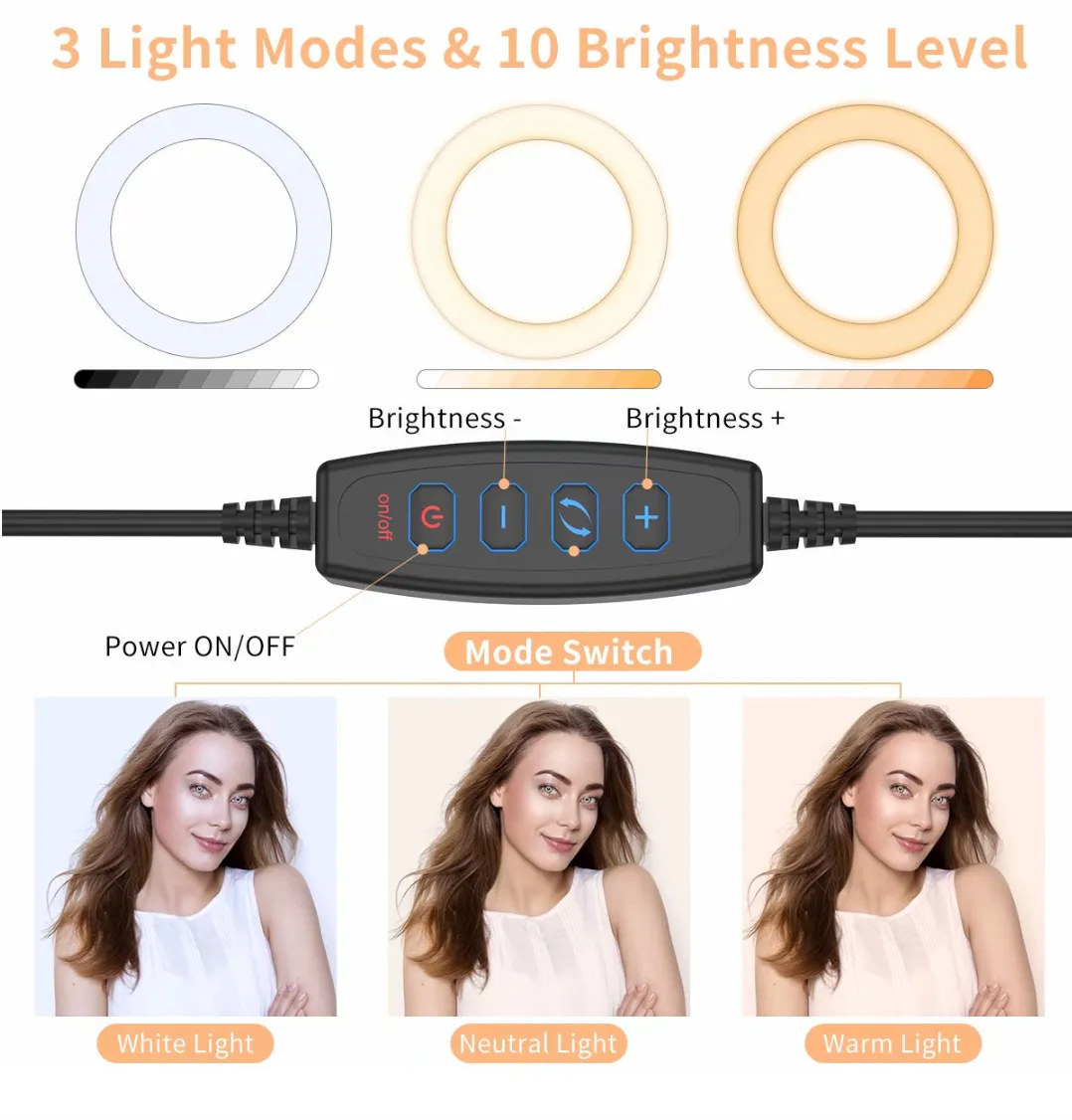 Ring Light with Tripod Stand & Phone Holder