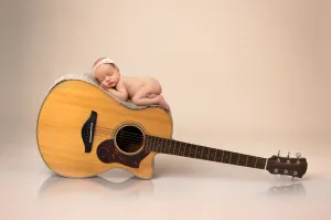 ROCK a Bye Baby Guitar Digital Background
