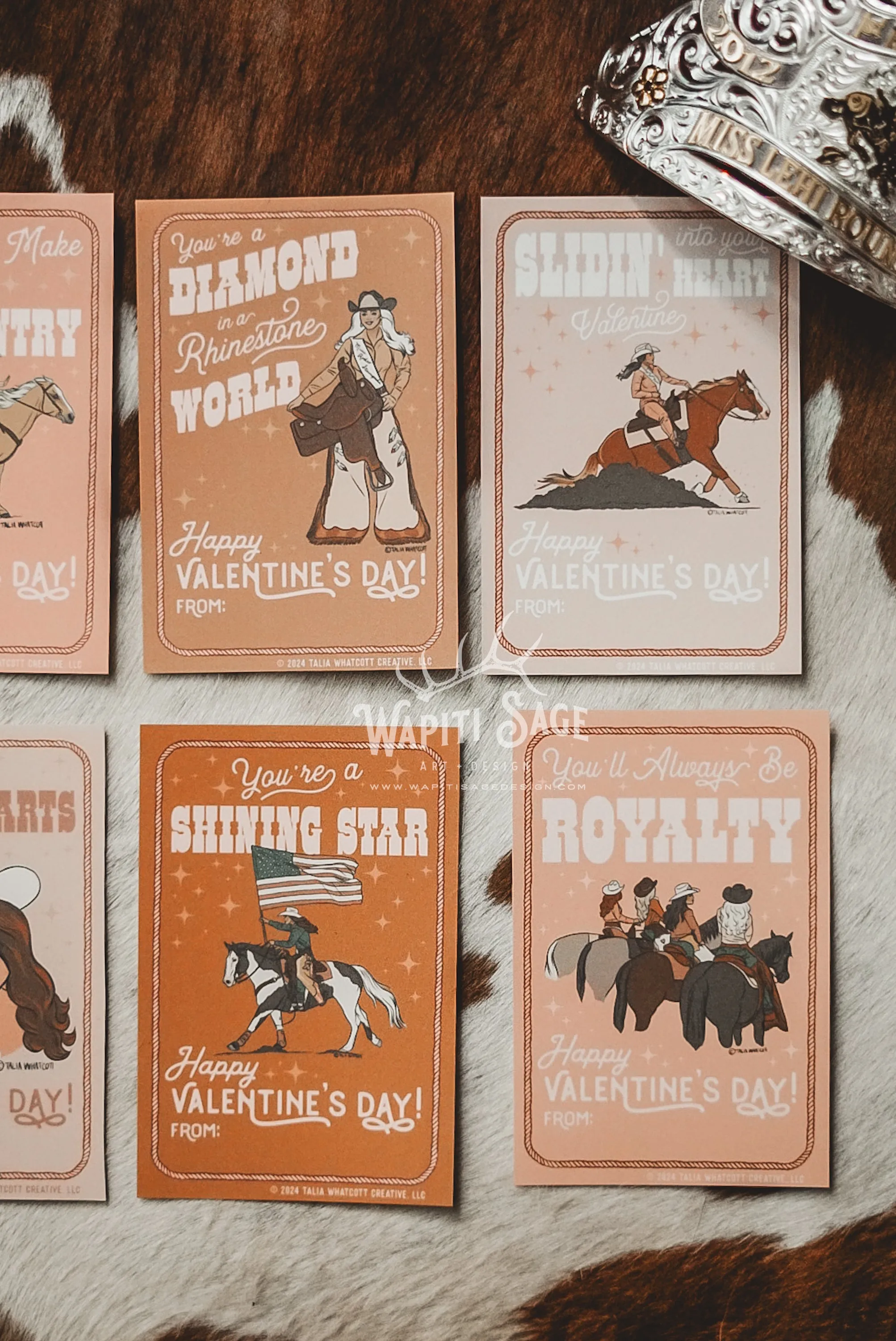 Rodeo Queen Valentine Cards Digital Printable