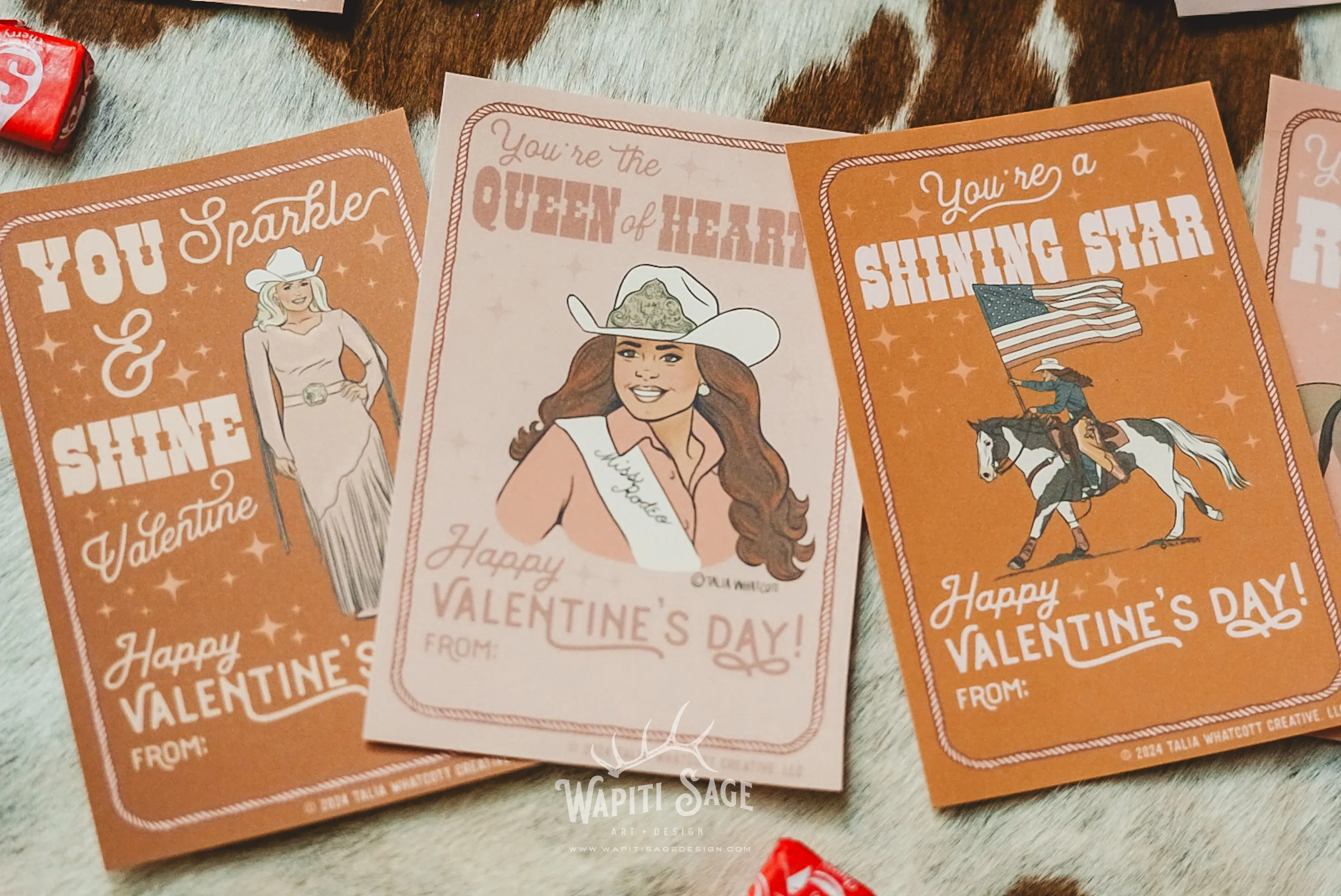 Rodeo Queen Valentine Cards Digital Printable