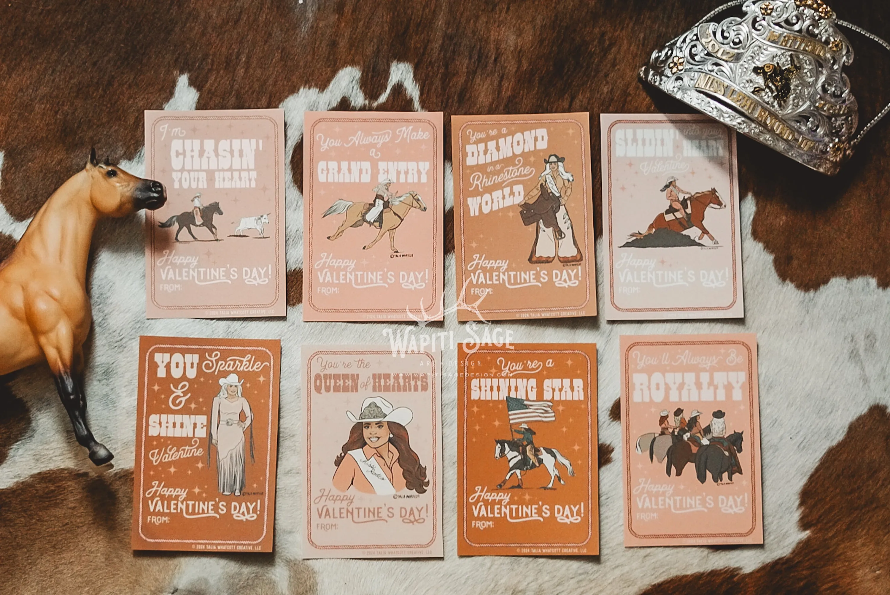 Rodeo Queen Valentine Cards Digital Printable