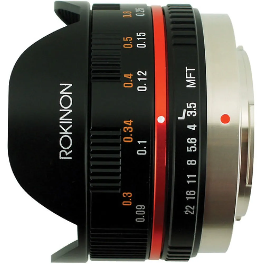 Rokinon 7.5mm f/3.5 Ultra Wide-Angle Fisheye Lens for Micro 4/3 | Black