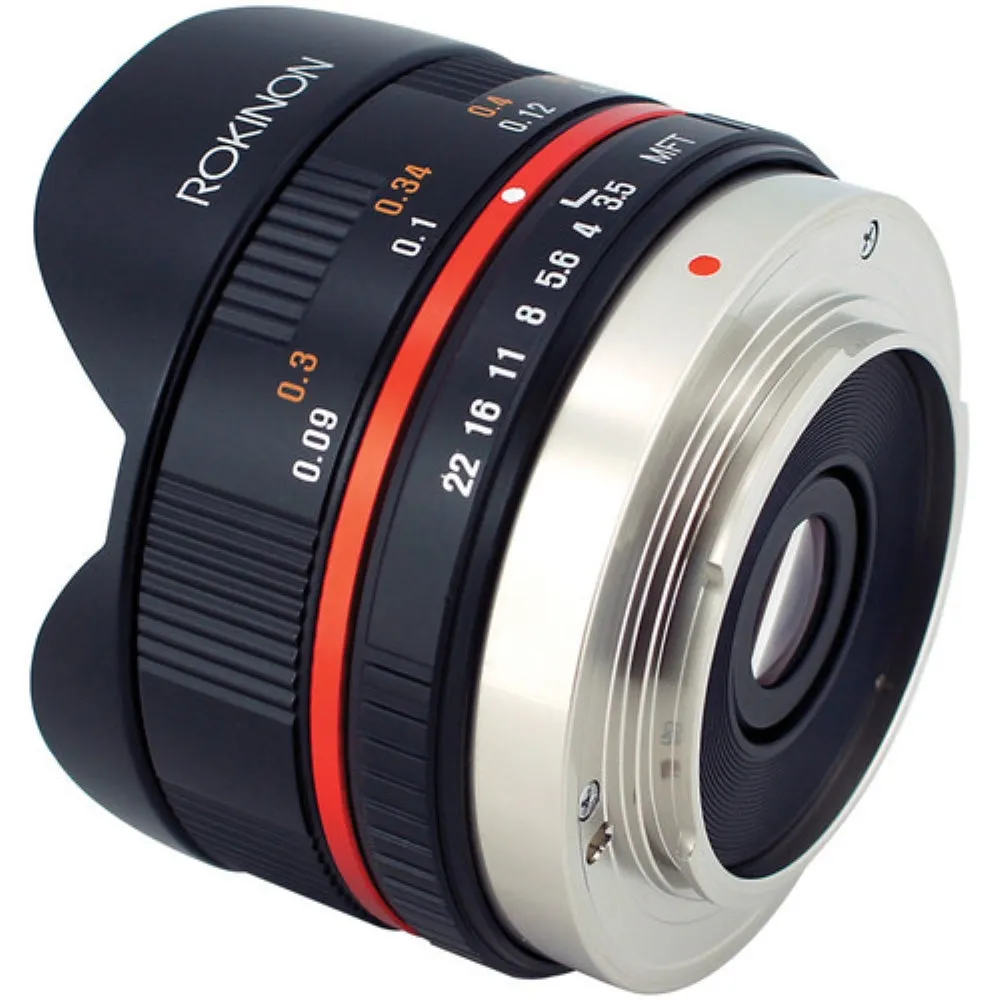 Rokinon 7.5mm f/3.5 Ultra Wide-Angle Fisheye Lens for Micro 4/3 | Black