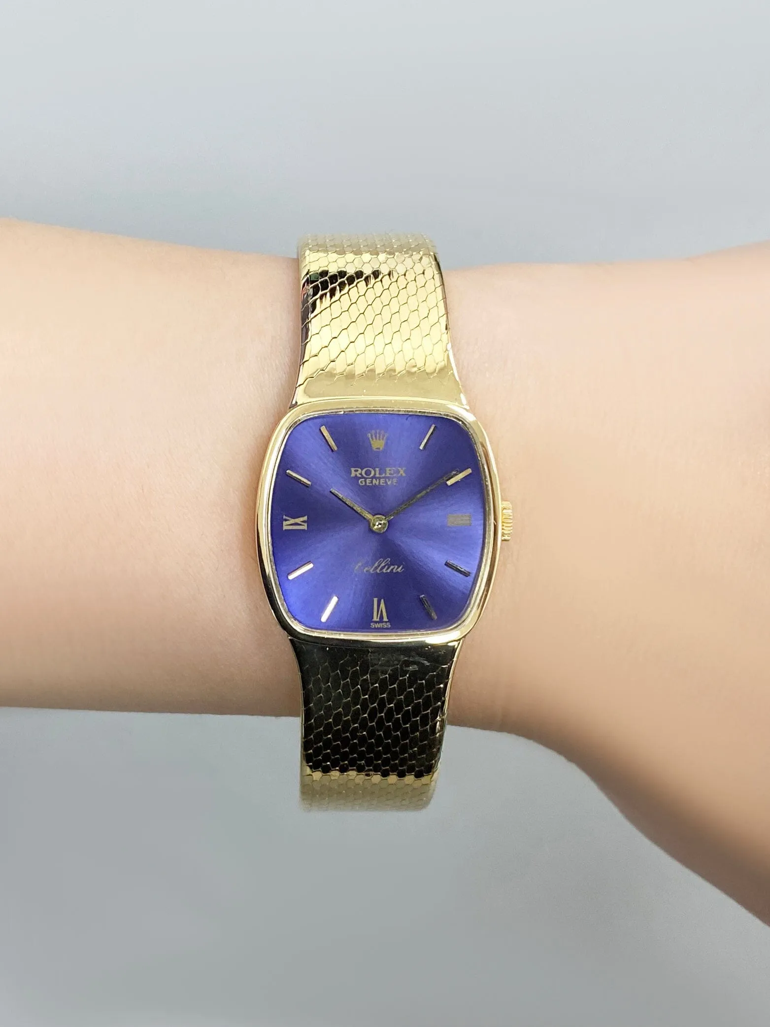 Rolex Cellini 4065 Blue Dial Ladies Watch