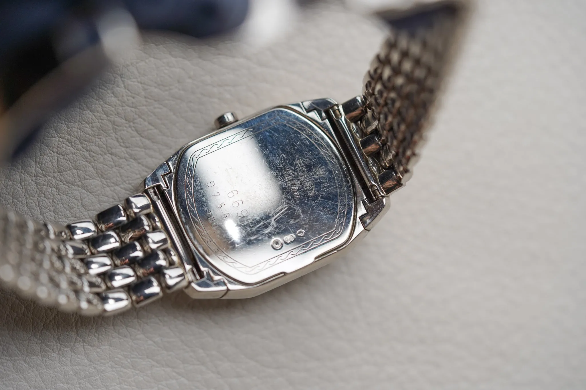 Rolex Cellini Cellissima 18k White Gold Diamond Bezel 6691