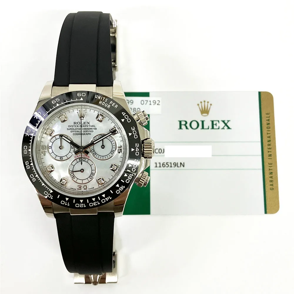 Rolex Cosmograph Daytona 116519LN White MOP Dial Aug 2019