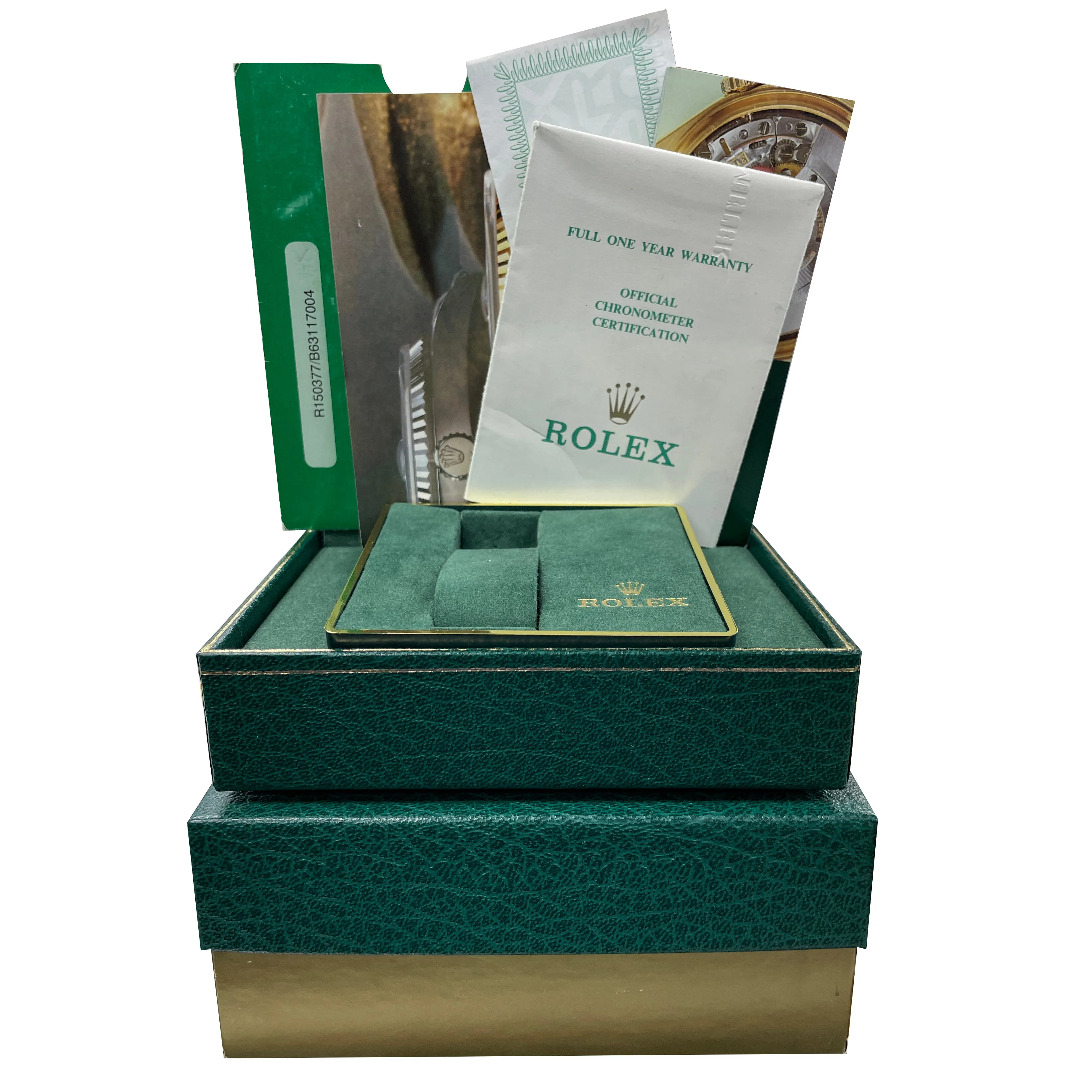 Rolex Date 15037 18K Yellow Gold 34mm Champagne Dial Jubilee Watch BOX PAPERS