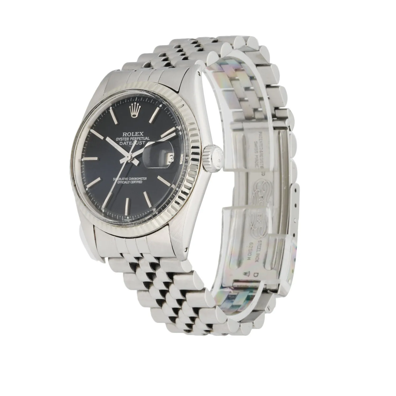 Rolex Datejust 1601 Black Dial Vintage Mens Watch