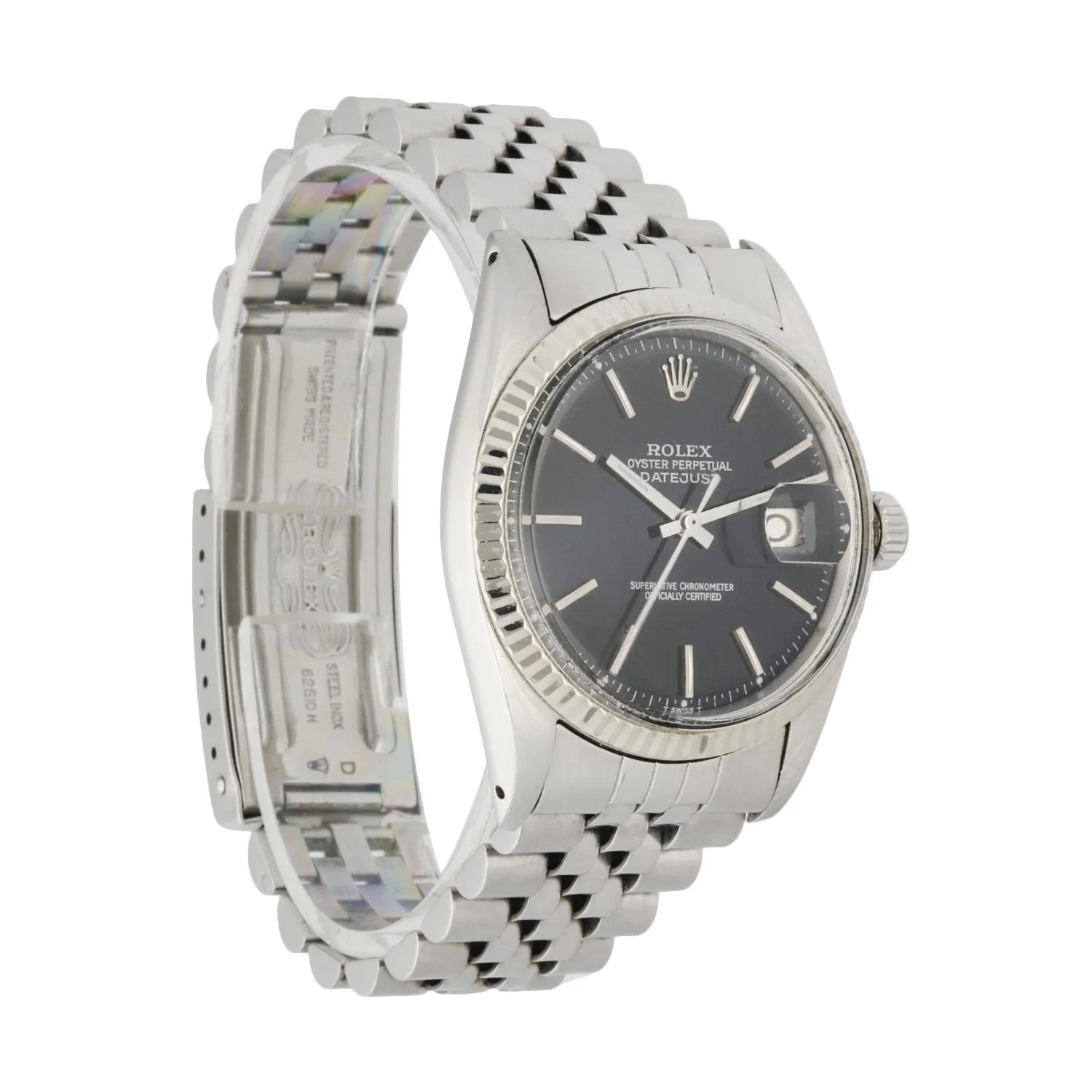 Rolex Datejust 1601 Black Dial Vintage Mens Watch