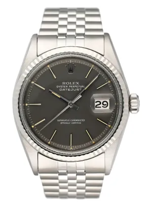 Rolex Datejust 1601 Gray Dial Stainless Steel Mens Watch