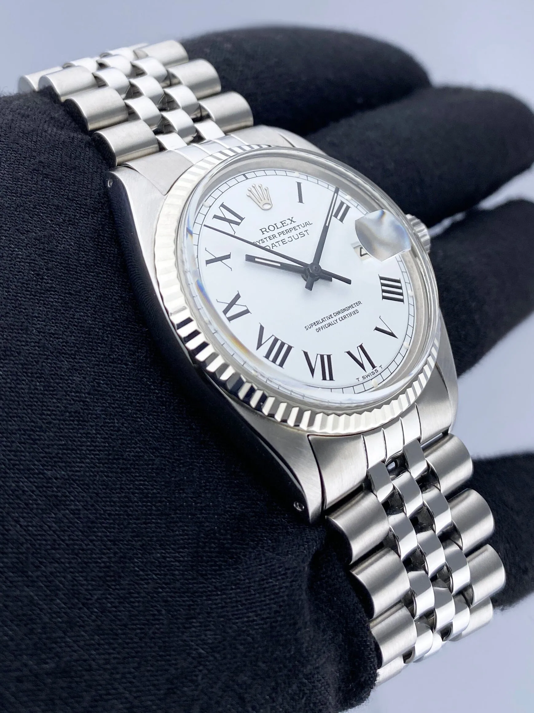 Rolex Datejust 1601 White Dial Mens Watch