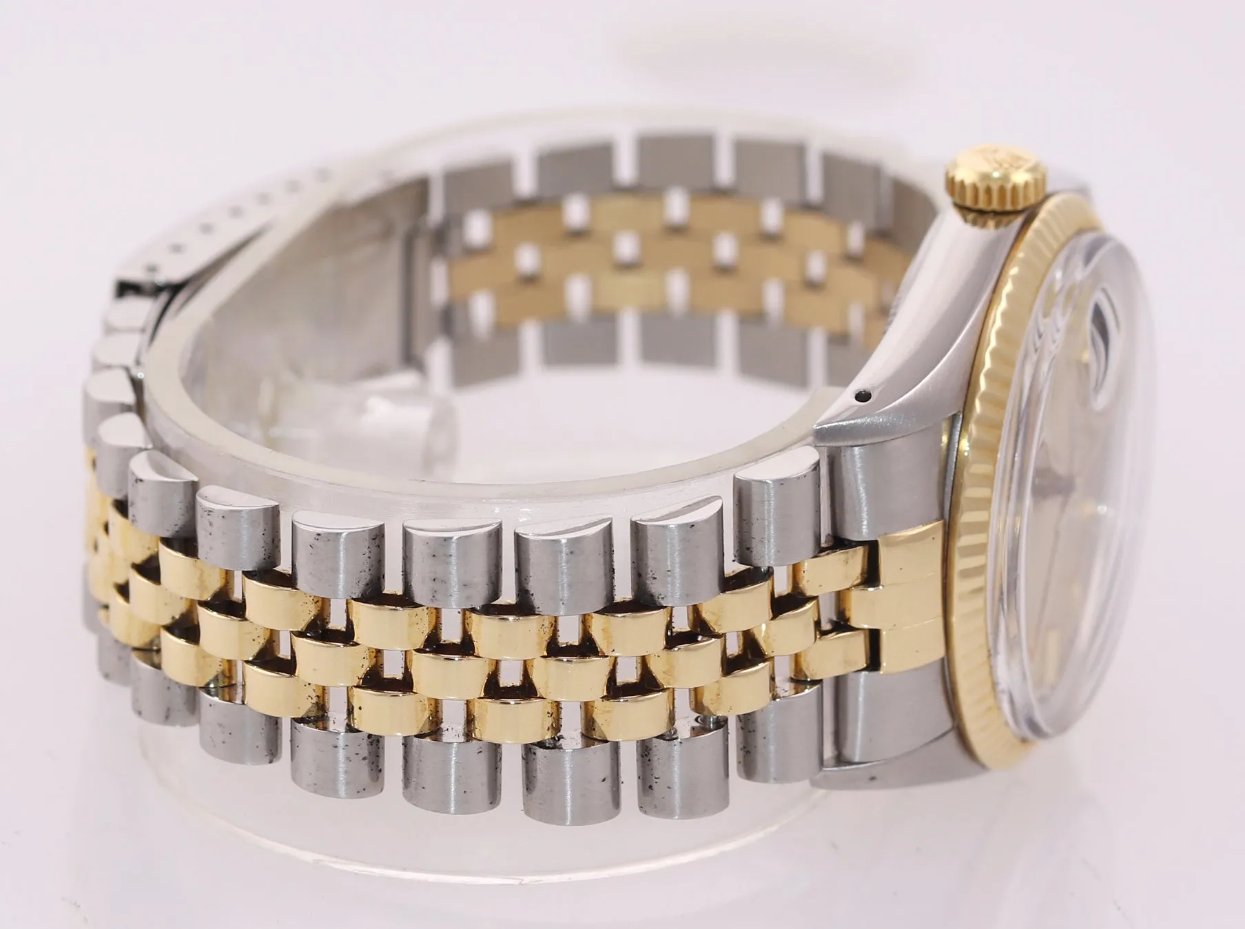 Rolex DateJust 16013 Two Tone 18k Gold Steel Jubilee Band Champagne Dial Watch