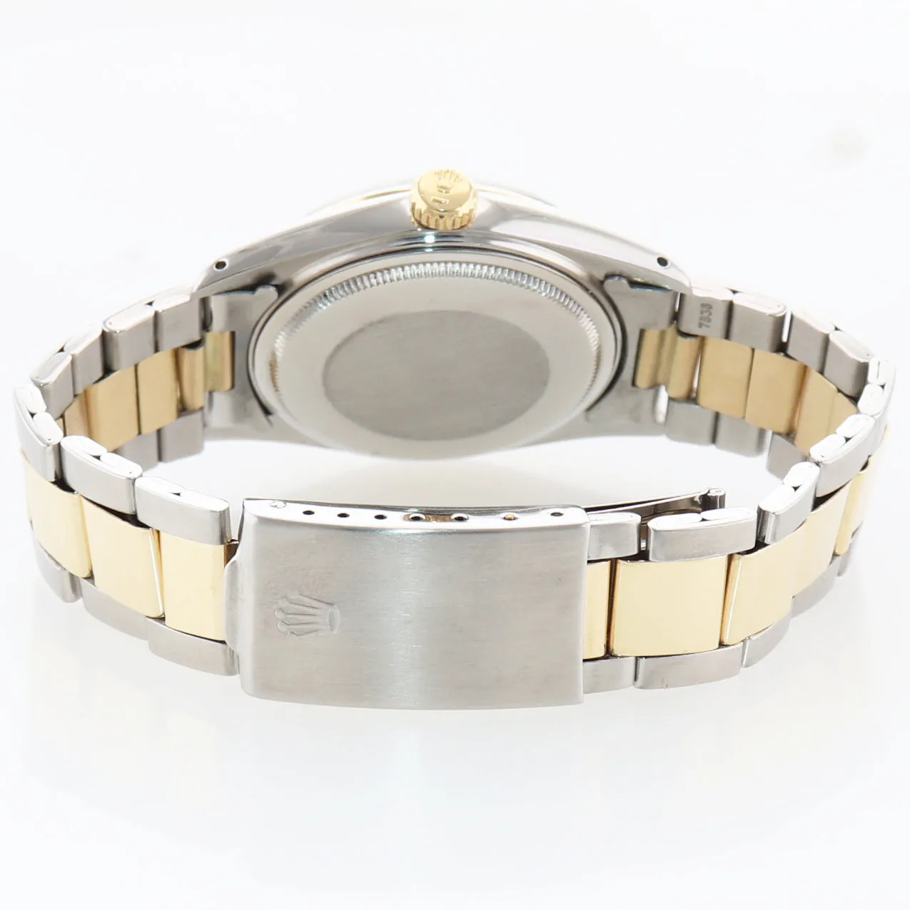 Rolex DateJust 16013 White Roman Two Tone Gold Oyster Band Watch Box