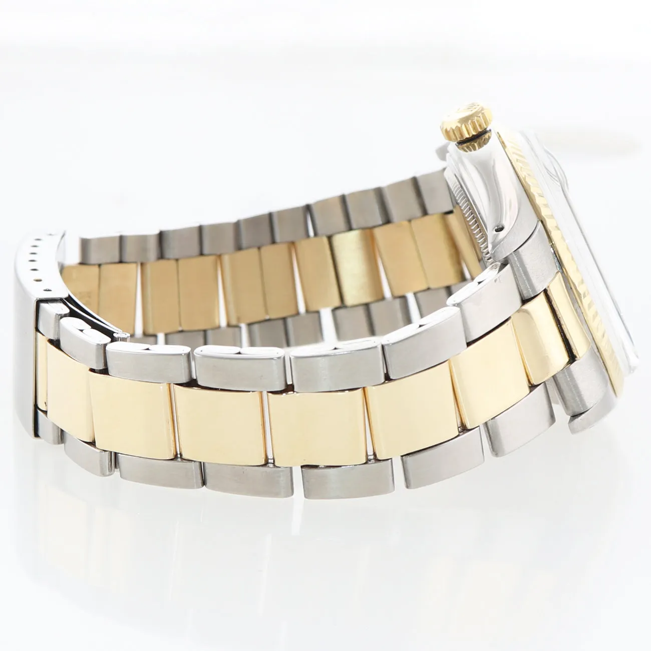 Rolex DateJust 16013 White Roman Two Tone Gold Oyster Band Watch Box